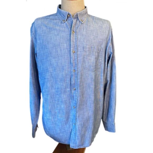Old Navy Denim Chambray Men’s Button Down Shirt Sz. XL Southwest - Picture 1 of 8